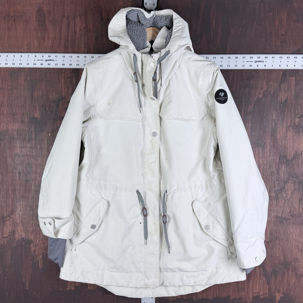 OBERMEYER CELESTIA INSULATED JACKET Fleece Hood Quartz Cream WOMEN'S 16 READ DES